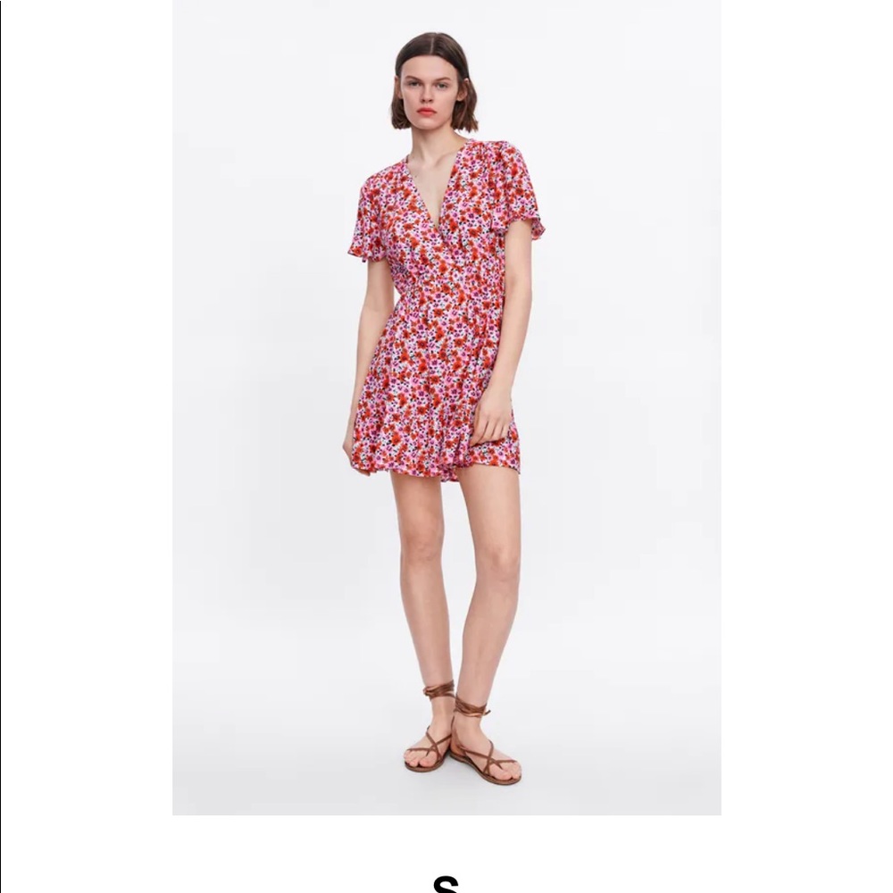 Zara multicolored floral dress